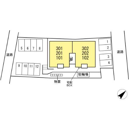 (仮称)盛岡鉈屋町PJの区画図