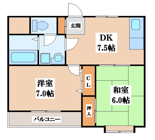 【間取り】 | 第２エイサイハイム