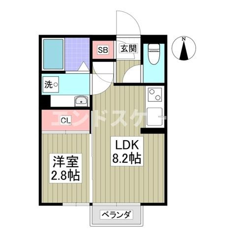 コンツェルト貝沢Aの間取り|高崎、前橋のお部屋探しはエンドスケープまで！お客様の理想お聞かせ下さい♪