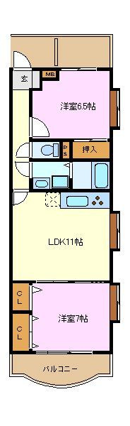 クレール壱番館の間取り|間取りです。