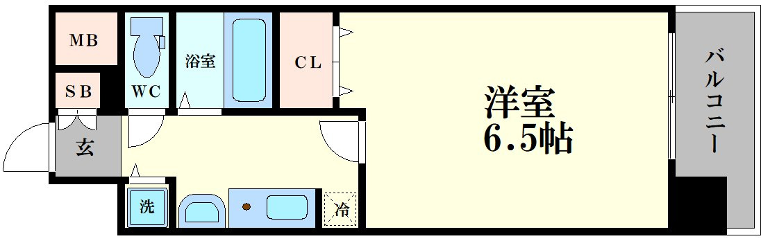 ライジングコートベイシティ西九条ノースの間取り