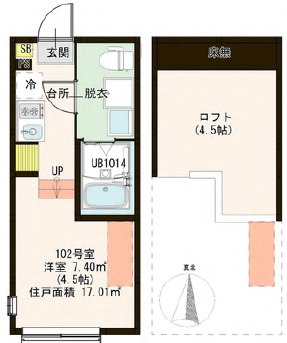 ZEN GARDEN APARTMENTの間取り