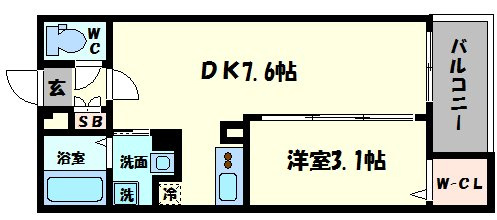 ファーストフィオーレ心斎橋イーストの間取り|ファーストフィオーレ心斎橋イースト　間取り