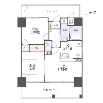 アルファステイツ入船町の間取り