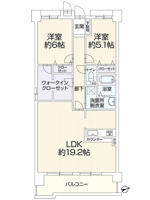ユーハウス第２上社の間取り|間取図