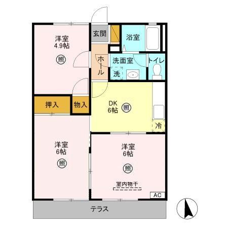 【間取り】 | グレース田喜野井Ⅰ番館
