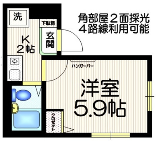 エルサージュの間取り|居室部分は隣接のない独立タイプ