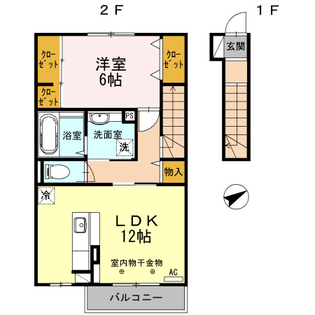 ボナール朝倉西町の間取り