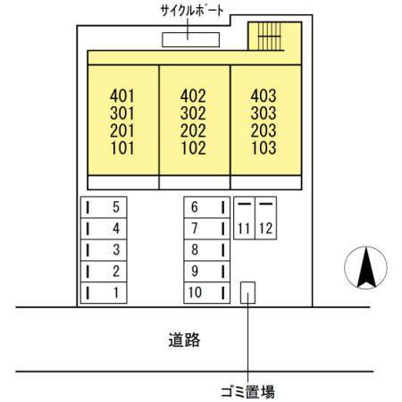 シカセビルの区画図