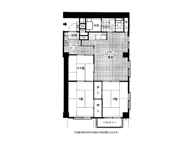 【間取り】 | 西八王子ハイツＤ棟 | 3つの居室とゆとりあるLDKを備えた3LDKの中古マンション。家族が集まるリビングと個室のバランスがよい間取りです。回遊しやすい家事動線と豊富な収納で、忙しい毎日もゆとりをもって過ごせます。