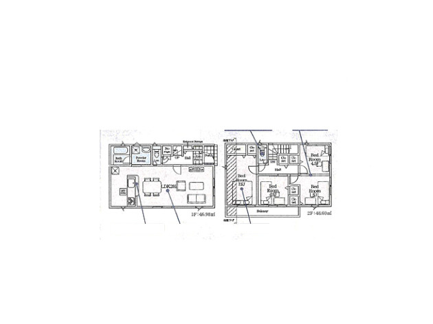 【間取り】 | 宮下町新築戸建 | 4つの居室とゆとりあるLDKを備えた4LDKの新築戸建。子育て世帯にうれしい、個室と団らんの場がそろう間取りです。重厚感のある外観と洗練された内装で、品格ある暮らしを叶えます。ぜひ現地でご覧ください。