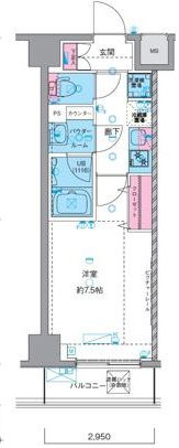 GENOVIA南千住Ⅴskygardenの間取り|間取りです。