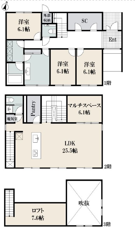 大田区田園調布　建築条件付売地の参考プラン