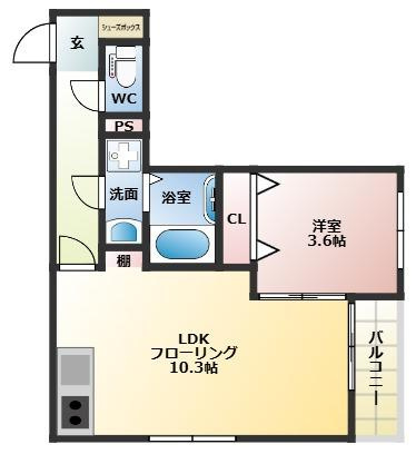 THE NOBLES 久留米中央の間取り|使い勝手の良い間取りです♪