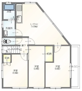 玉島乙島店舗兼住居の間取り|2階