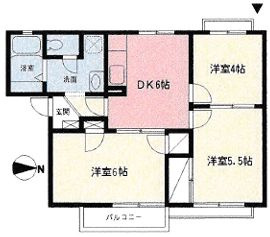 【間取り】 | キャッスル星野B | キャッスル星野Aの間取りです。