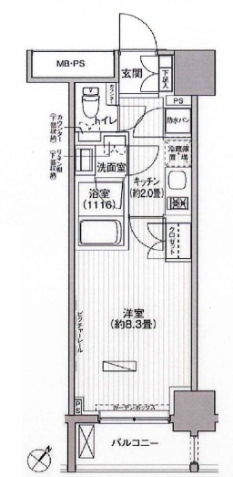 ヒューリックレジデンス駒込の間取り