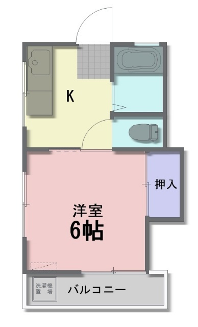 日越ハイツの間取り