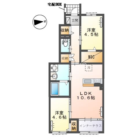 【間取り】 | （仮称）新築藤沢大庭アパート