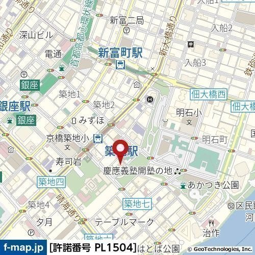 プライムステイ築地の地図