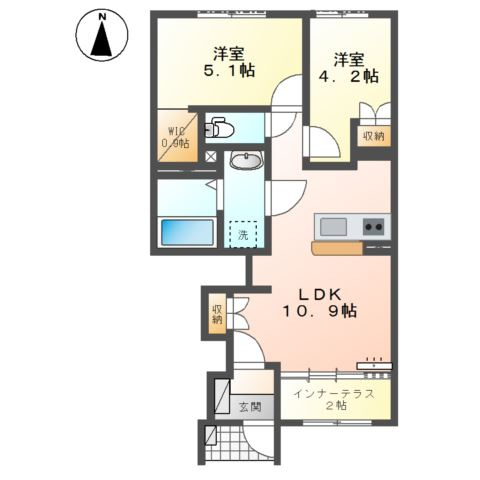 諫早市長田町新築APの間取り