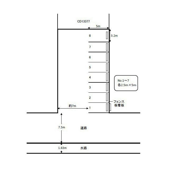 岐阜市市橋５丁目の駐車場の間取り
