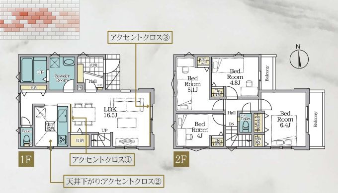 南区上鶴間4丁目新築戸建て　13期2号棟の間取り|間取図「南区上鶴間4丁目新築戸建て　2号棟」