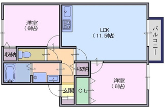 【間取り】 | サンハイム櫟本