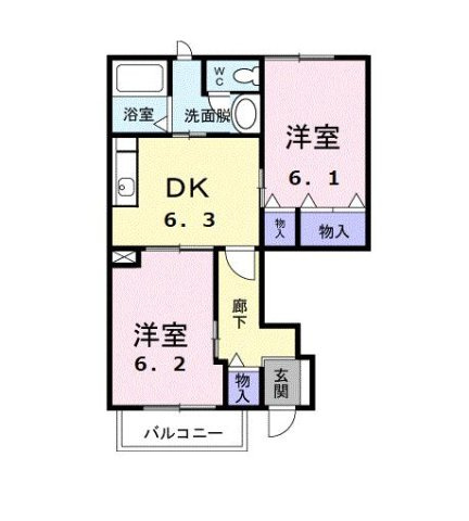 ソレアードＣの間取り