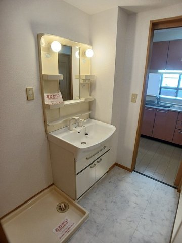 ヴィラ　アルビレオの洗面所|使いやすい洗面所です