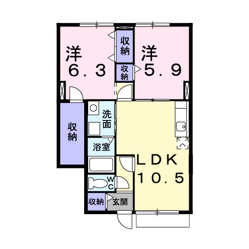 エヴァーグリーンⅠの間取り