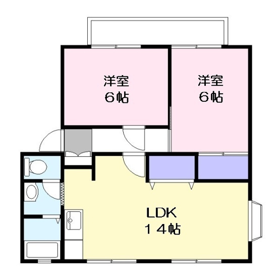 【間取り】 | オーベルジュ　Ａ棟 | 【２ＬＤＫ】