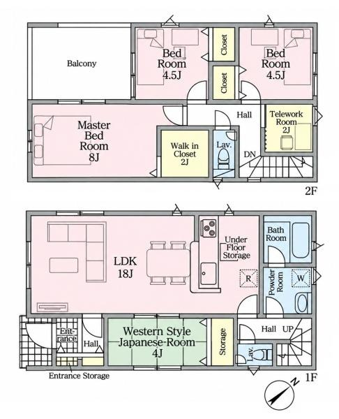 クレイドルガーデン下垣内 ８号棟 ／新築一戸建の間取り