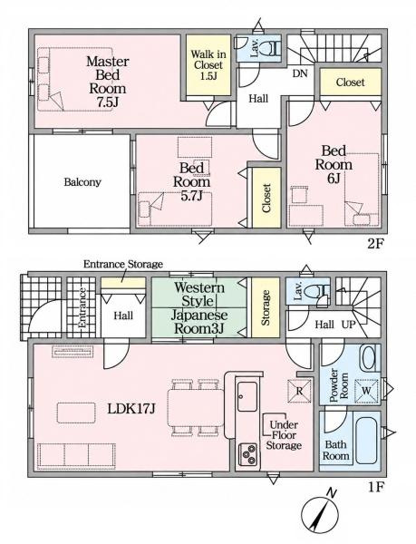 クレイドルガーデン下垣内 １２号棟 ／新築一戸建の間取り