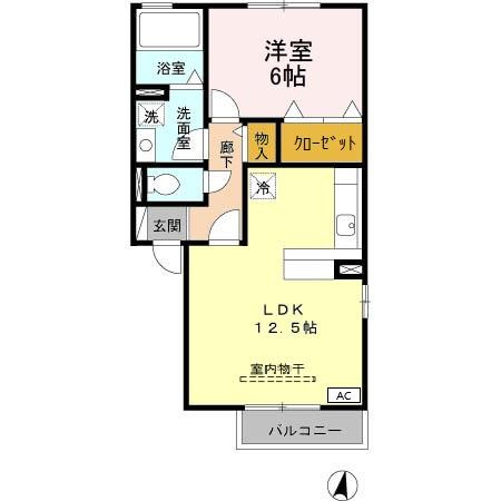グランルージュ Cの間取り
