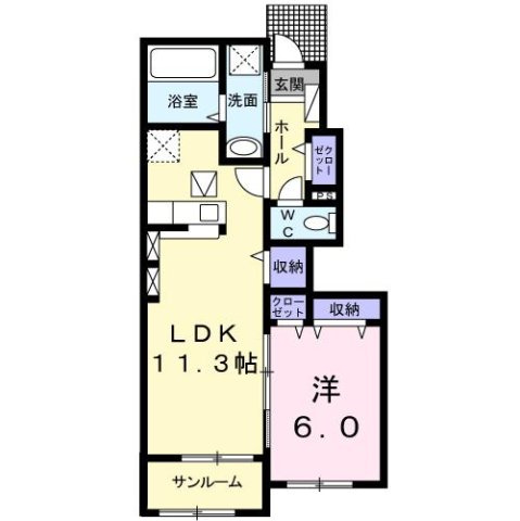 カーサ　コリーナⅡの間取り