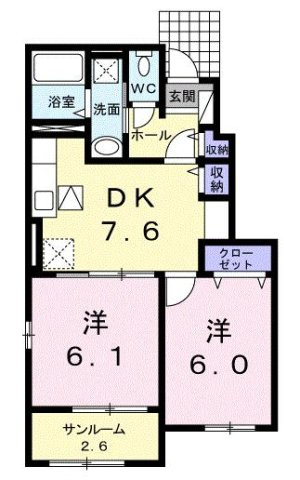 ブルーマーリン　Ｅの間取り