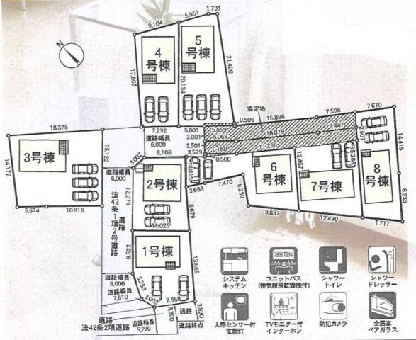 高浜市新明町6丁目5-30他『仲介手数料無料』新築一戸建て・建売の区画図