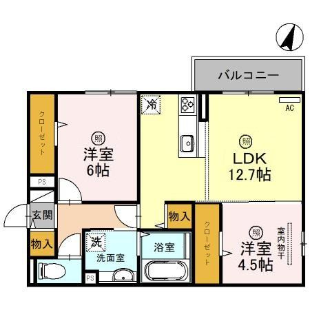Jソレイユ錦ヶ丘の間取り