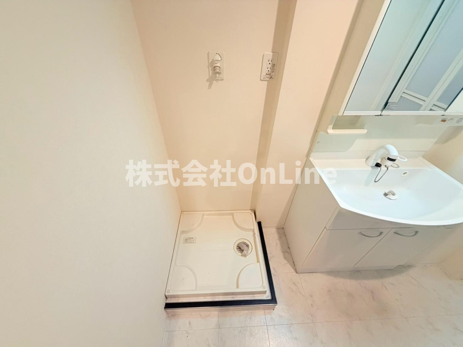 八尾市跡部北の町１丁目の賃貸マンションの洗面所