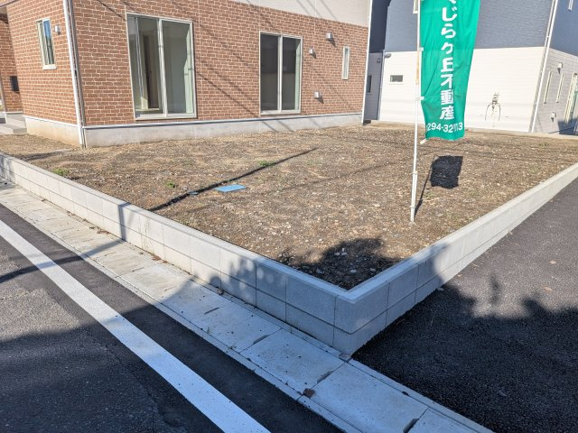 常陸太田市増井町　第1　新築戸建て　3号棟の庭|日当たりや広さを現地で体感してください。理想のガーデニングや家庭菜園を始めてみませんか。