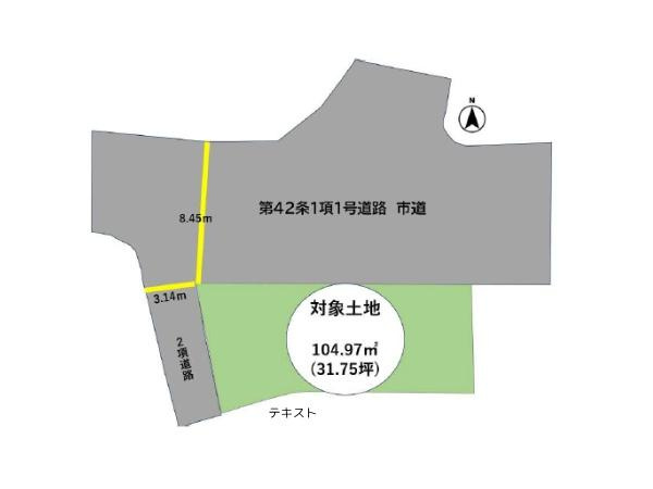 三芳5期　土地の土地図|現地配置図です。図面と現況が異なる場合は現況を優先します。