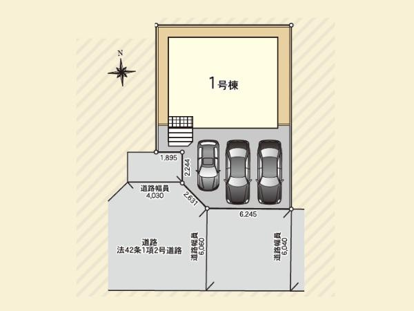 片島第3-1号棟の区画図|※図面と現況が異なる場合は現況を優先させていただきます。