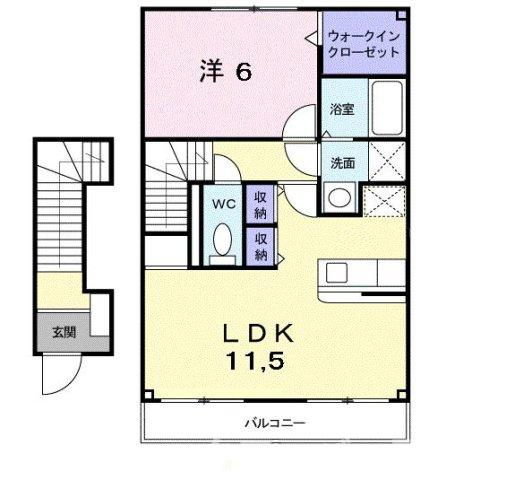 ソルトアヴェニュー　Ａの間取り