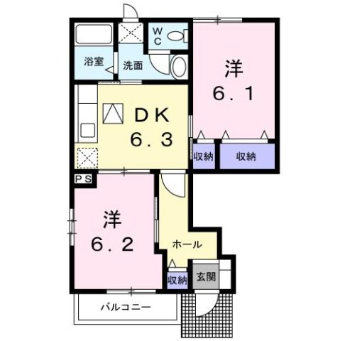 【間取り】 | ラフレシールＡ
