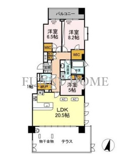 【間取り】 | パークシティ成城　Ｆコート
