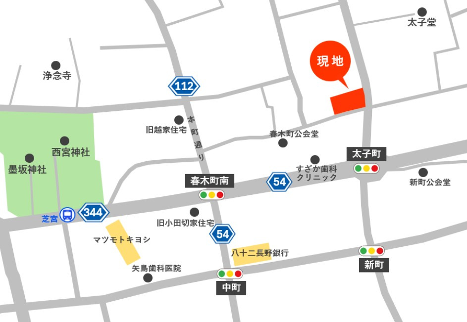 東邦ピュアコート須坂太子町の地図