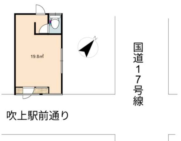 鴻巣市鎌塚２丁目の店舗一部の間取り