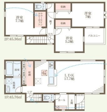長期優良住宅認定物件　魚住町西岡24期　全1棟の間取り