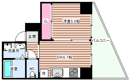 【間取り】 | アクアスイート南森町